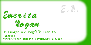 emerita mogan business card